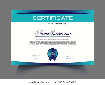 Exclusive certificate design template concept