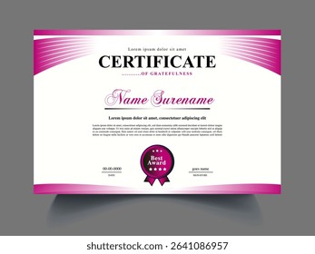 Exclusive certificate design template concept