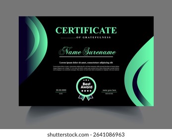 Exclusive certificate design template concept