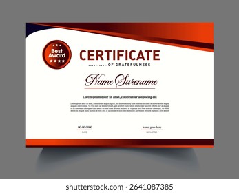 Exclusive certificate design template concept