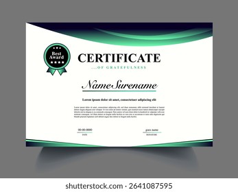 Exclusive certificate design template concept