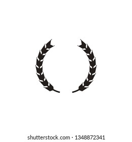 Exclusive circular laurel foliate, wreaths and wheat symbolize an award, nobility, heraldry, achievement, nomination. Vector illustration in isolated white background