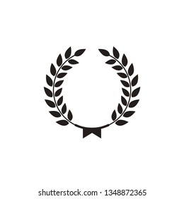 Exclusive circular laurel foliate, wreaths and wheat symbolize an award, nobility, heraldry, achievement, nomination. Vector illustration in isolated white background