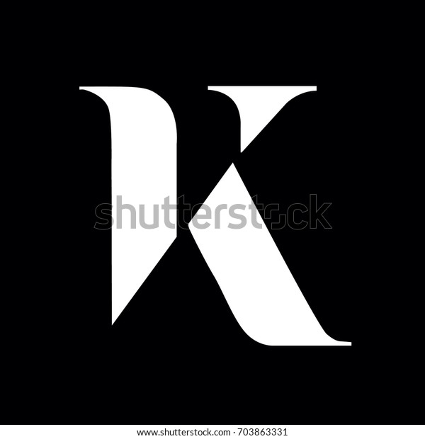 Exclusive Classic Typography K Letter and V\
letter Combine Logo Emblem\
Monogram
