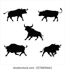 Exclusive Collection of Bull Silhouettes