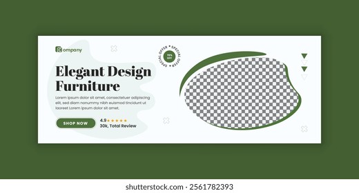 Exclusive Collection Furniture Product Sale Social Media Cover Design and Web Banner Design Template