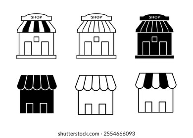 Exclusive Collection of Shop Vector Designs for Art and Business, Extensive Store Silhouettes for Custom Graphics Creation, store, shop, mall, shopping, business, transaction, customer