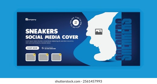 Exclusive Collection of Social Media Cover Templates and Men's Sneakers Online Marketing Banner Designs
