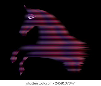 Exclusive colorful horse vector image 