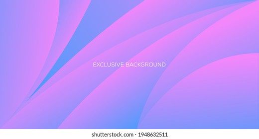 Exclusive colorful wavy background with gradient soft color on background. Vector background.