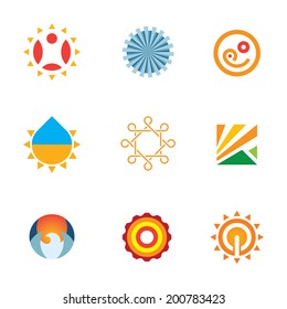 Exclusive creativity set nature logo art decoration ornament icon