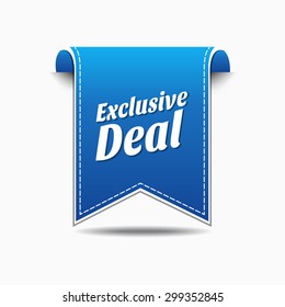 Exclusive Deal Blue Vector Icon Design