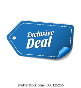 Exclusive Deal Blue Vector Icon Design