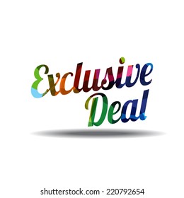 Exclusive Deal Colorful Vector Icon Design