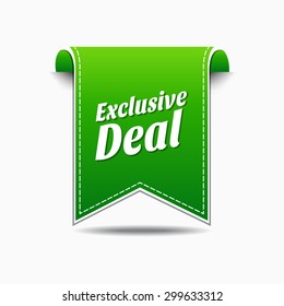 Exclusive Deal Green Vector Icon Design