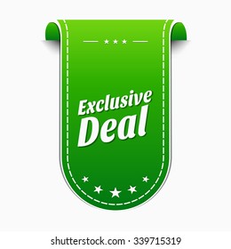 Exclusive Deal Green Vector Icon Design