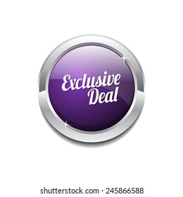 Exclusive Deal Purple Vector Icon Button