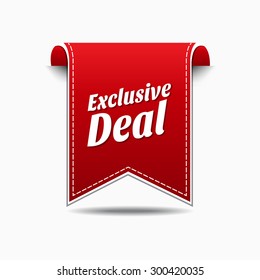 Exclusive Deal Red Vector Icon Design