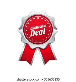 Exclusive Deal Red Vector Icon Design