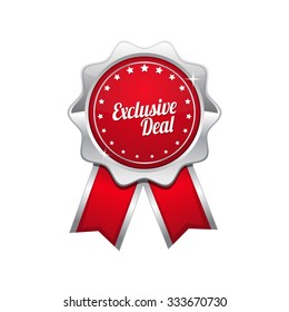 Exclusive Deal Red Vector Icon Design