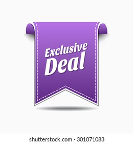 Exclusive Deal Violet Vector Icon Design