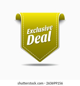 Exclusive Deal Yellow Vector Icon Design