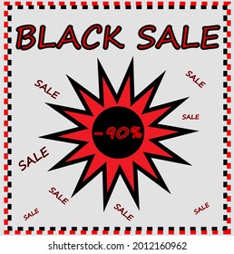 Exclusive design illustration of a discount tag with a special sticker for a sale offer. Promo black friday discount offer for design mock up.