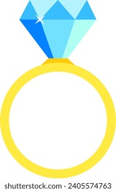 Exclusive Diamond Ring Vector Illustration