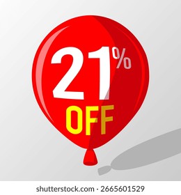 
Descuento exclusivo: 20% de descuento en globo rojo con letras blancas.