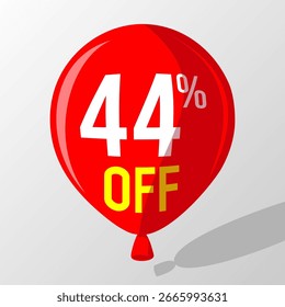 Exclusive discount: 44% off the red balloon with white letters.