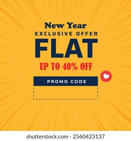 exclusive discount voucher code template get 40 percent off vector