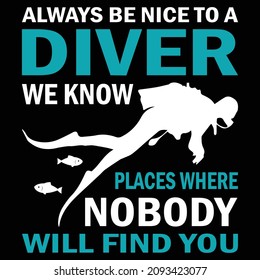 Exclusive Diving T shirt Design