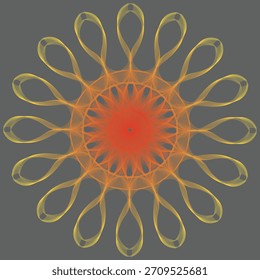 An exclusive and editable spirograph geometric flower with geometric abstract. A masterpiece vector artwork of lotus or mandala from blend illustrator using overlapping spirograph petals.