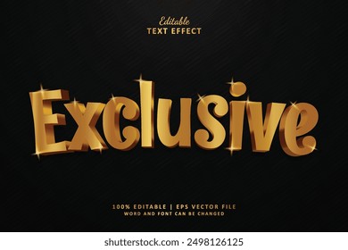 Efecto de texto editable exclusivo estilo 3d Elegante metal dorado Cromo. Tipografía para logo, póster, invitación o marca comercial.