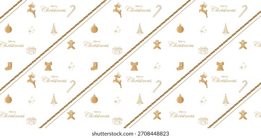 Una obra maestra de Vector exclusiva y editable. Patrón sin fisuras temático de Navidades con Navidades que repiten la rejilla de ilusión del motivo. Fondo de patrón de Vector de Festiva.