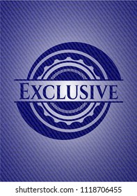 Exclusive emblem with jean background