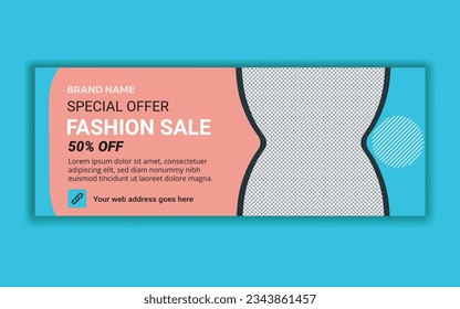 Exclusive Fashion Facebook cover page design template