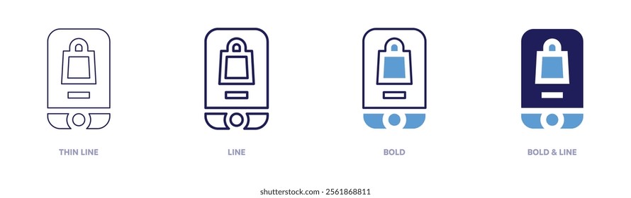 Exclusive flash deals icon in 4 different styles. Thin Line, Line, Bold, and Bold Line. Duotone style. Editable stroke.