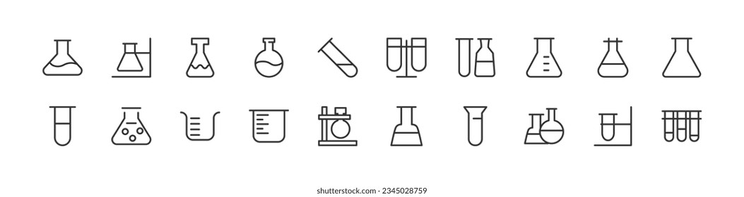 Iconos de línea delgada de máscara exclusiva. Gran paquete de pictogramas minimalistas modernos para el kit UIUX móvil, infografías y sitios web