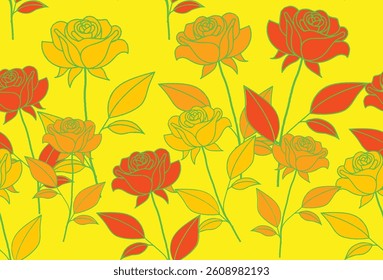 Exclusive floral motifs for textiles and various backgrounds