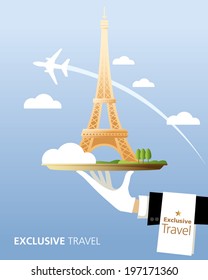 Exclusive, France, Eiffel Tower, Travel, Serve