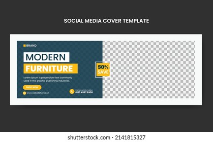 Exclusive furniture sale banner, website ads web banner living room interior design, minimal cover banner template for social media, furniture sale cover design
