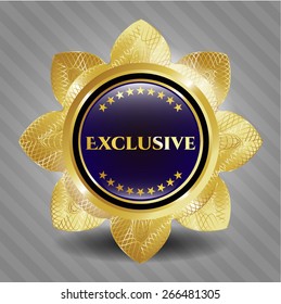Exclusive gold shiny flower.
