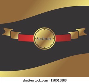 exclusive gold theme product sale ribbon label