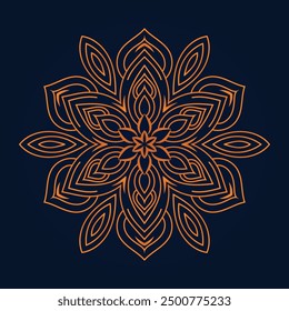 Exclusive Gradient Colorful Mandala Vector Design, 