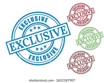 Coleção exclusiva de carimbos de borracha Grunge, conjunto de vetor de qualidade premium