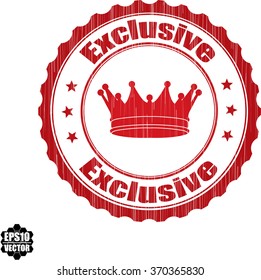 Exclusive grunge rubber stamp, vector illustration