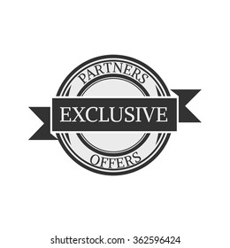 exclusive icon . concept  shopping , vintage retro badge label logo design , collection of premium quality