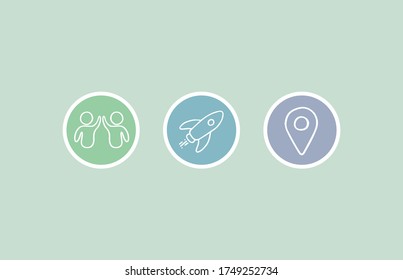 Exclusive icons set for cafe. For menu. Cooperation icon. Delivery icon. Location icon. Vector illustration.