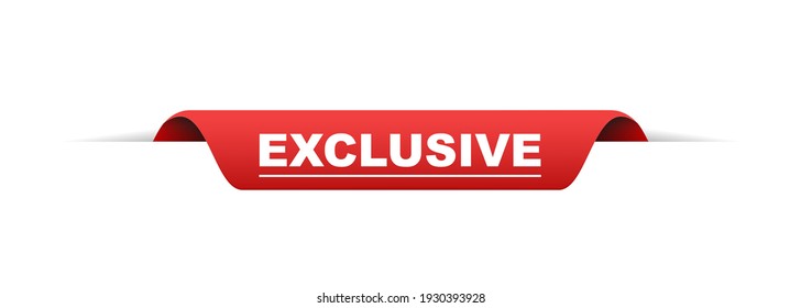 exclusive label. exclusive red banner sign. vector ribbon exclusive